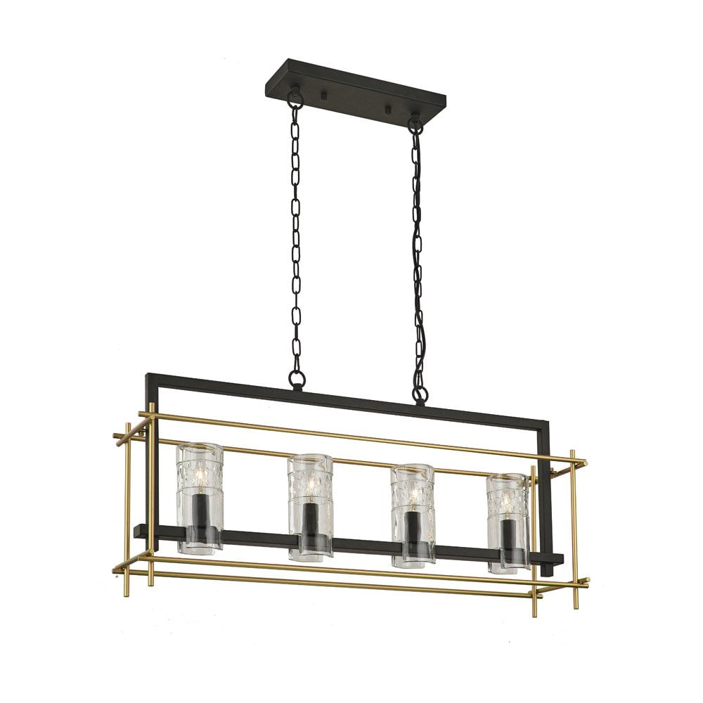 Relic Matt Black and Gold Traditional Ceiling Linear