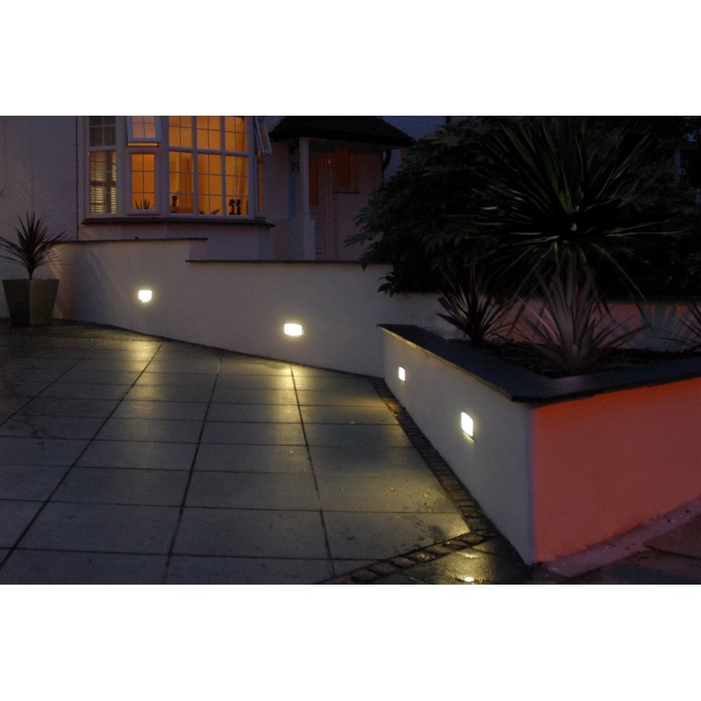 Compac Black Outdoor Brick Light with Black Louvre