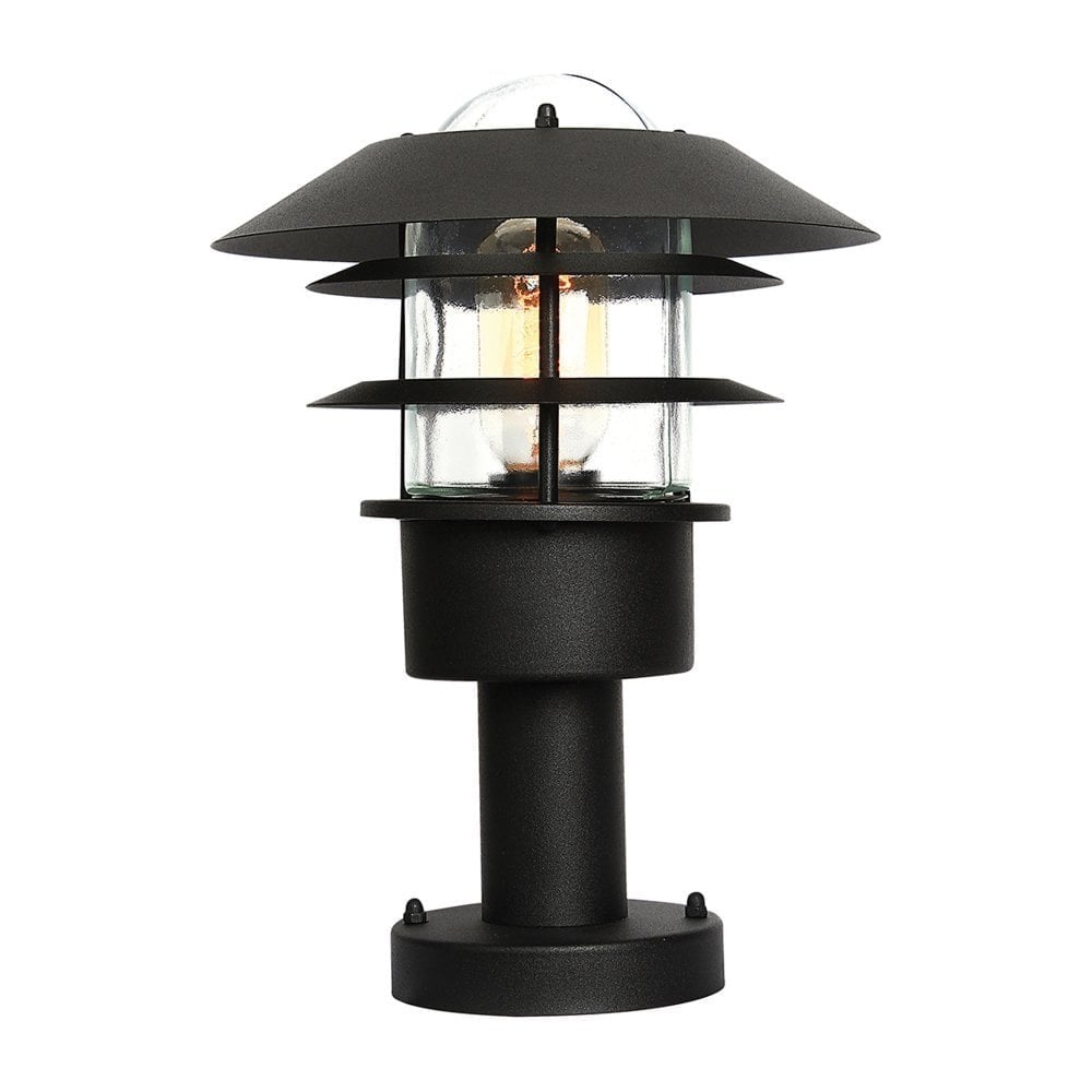 Helsingor Pedestal Lantern - Black