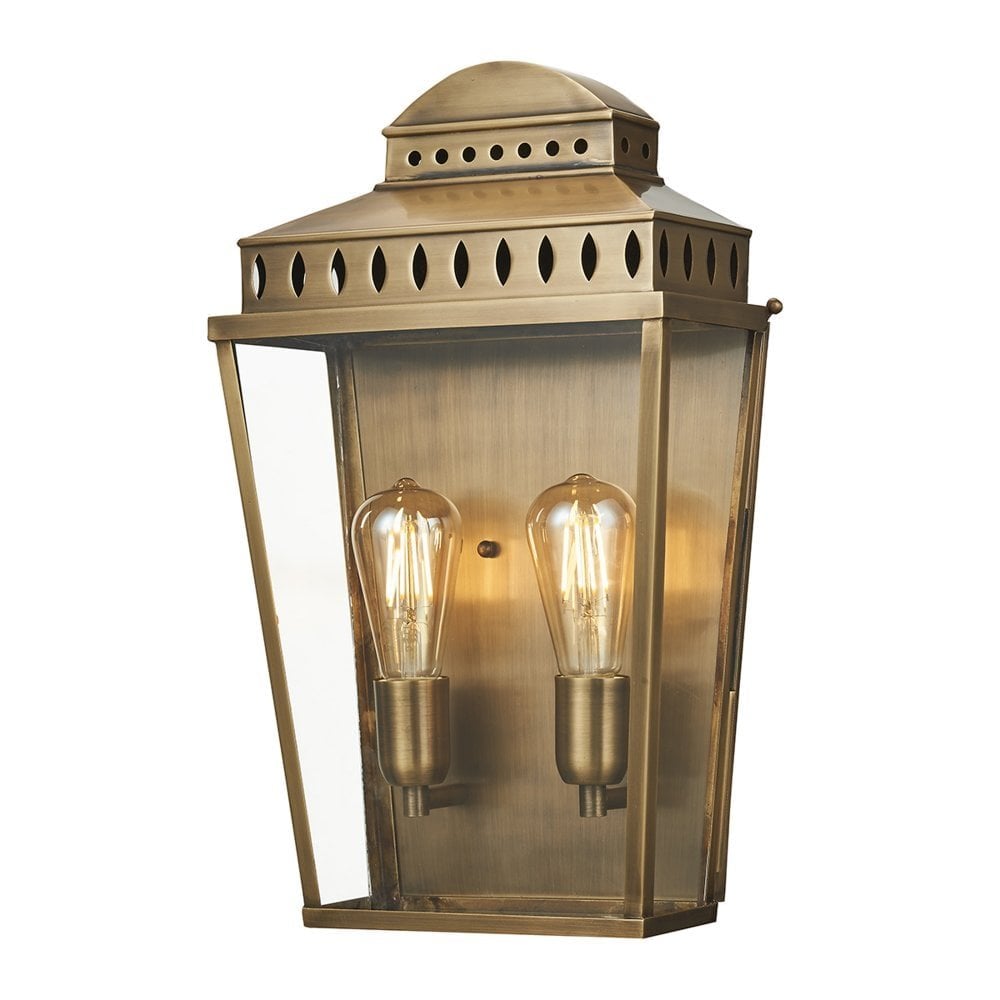 Mansion House Large Wall Lantern - Aged Brass