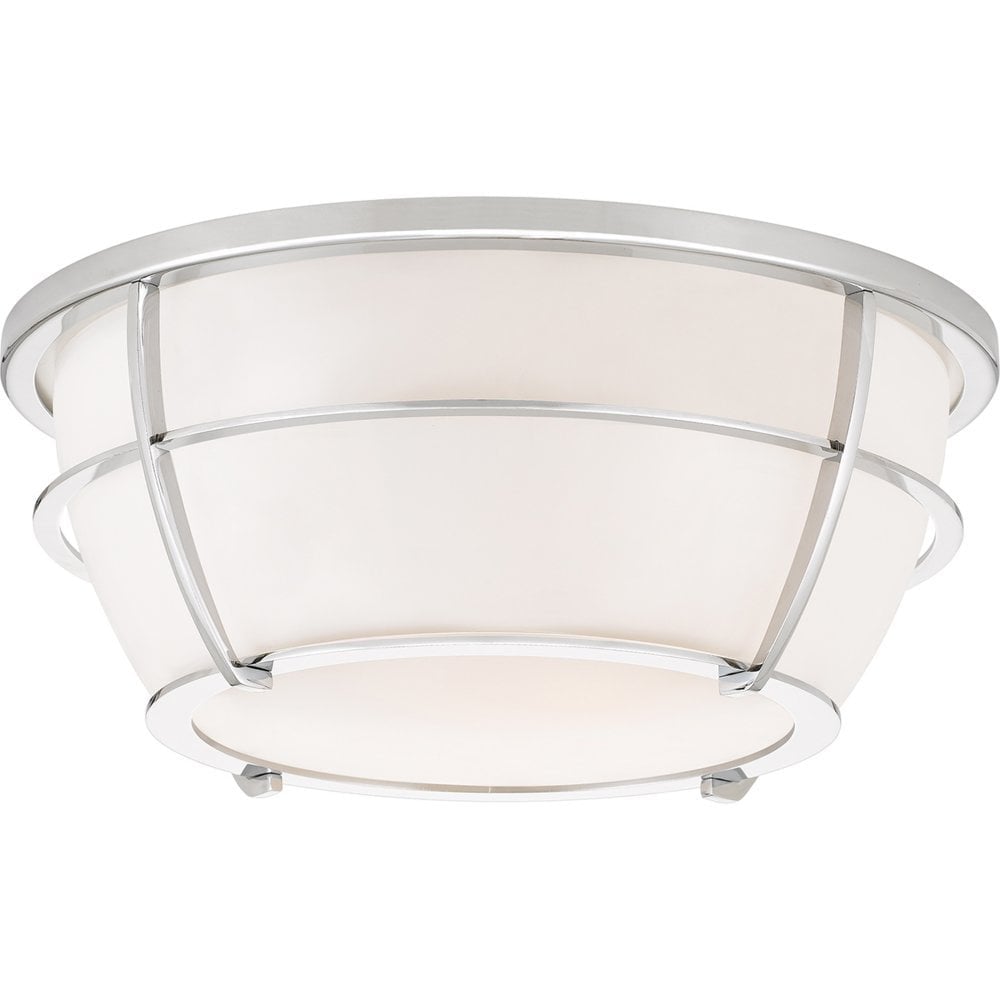 Chance 2 Light Flush Mount IP44 - Polished Chrome