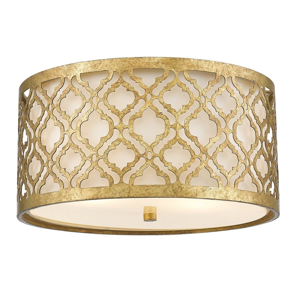 Gilded Nola Arabella 2 Light Flush Mount Ceiling Lamp