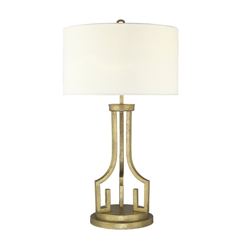 Gilded Nola Lemuria Table Lamp - Distressed Gold