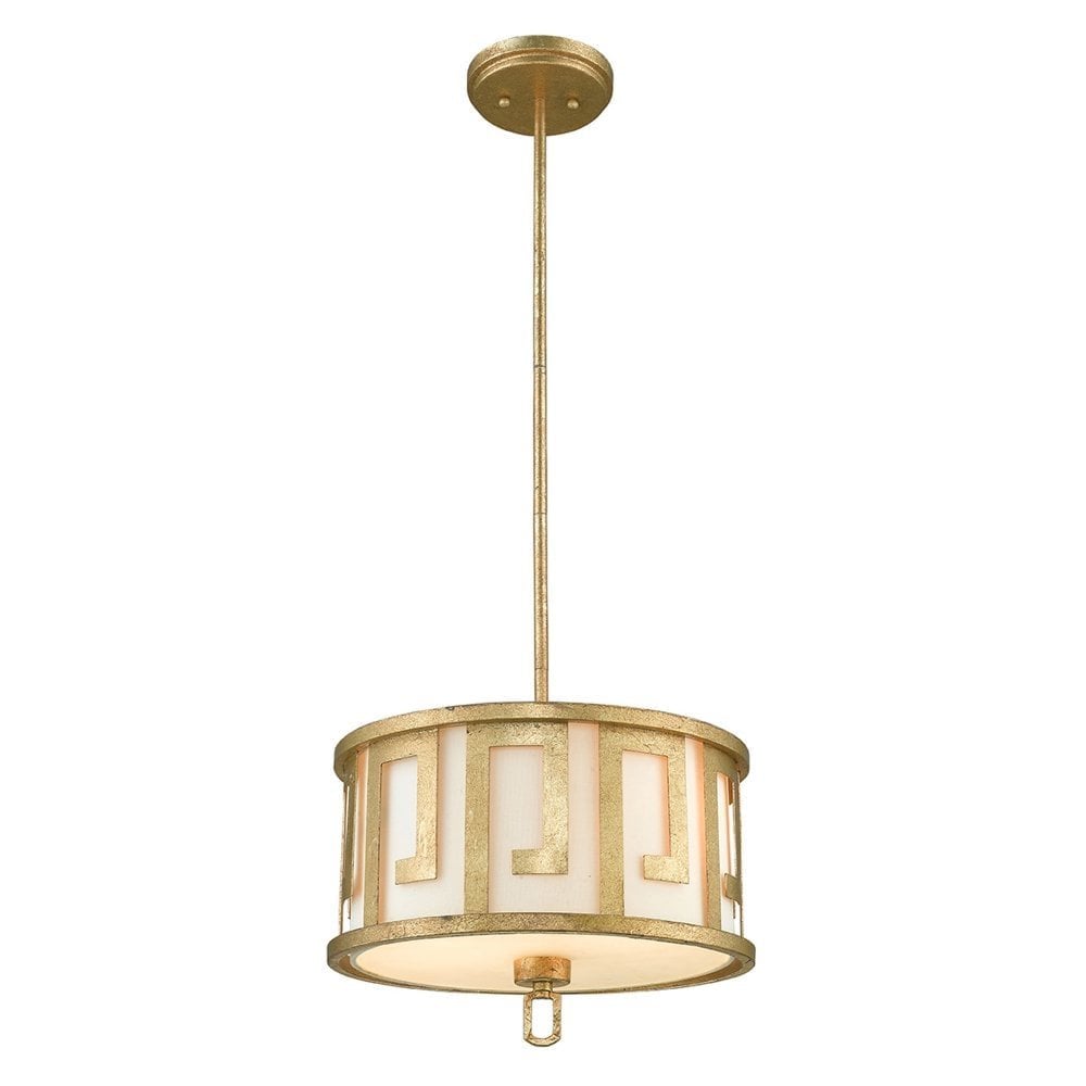 Gilded Nola Lemuria 2 Light Duo-Mount Medium Pendant - Distressed Gold