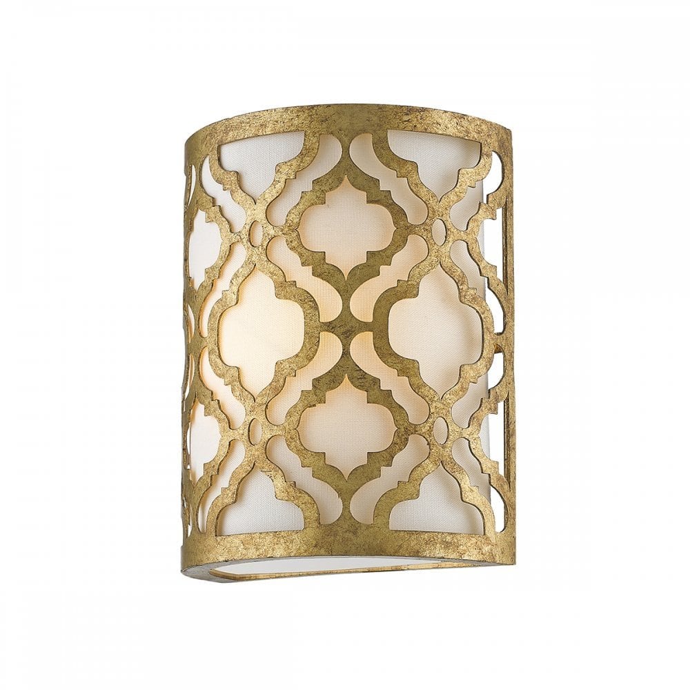 Gilded Nola Arabella Single Wall Light - Distressed Gold