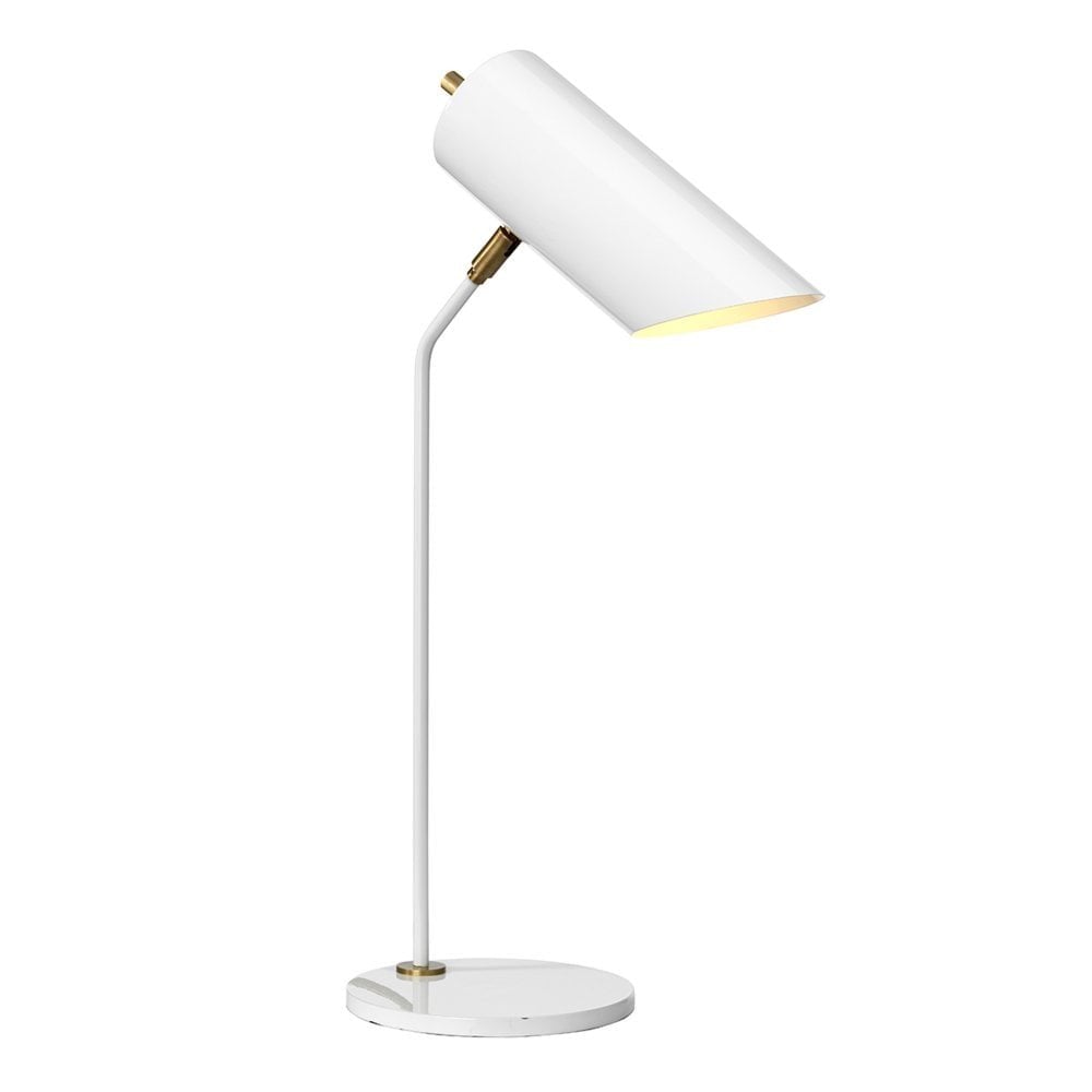 Quinto Table Lamp - White/Aged Brass