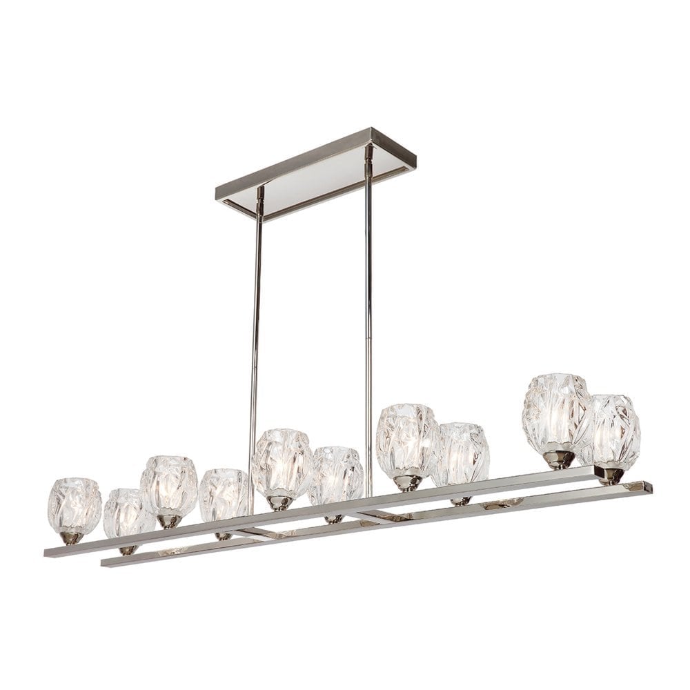 Rubin 10 Light Island Chandelier  - Polished Nickel