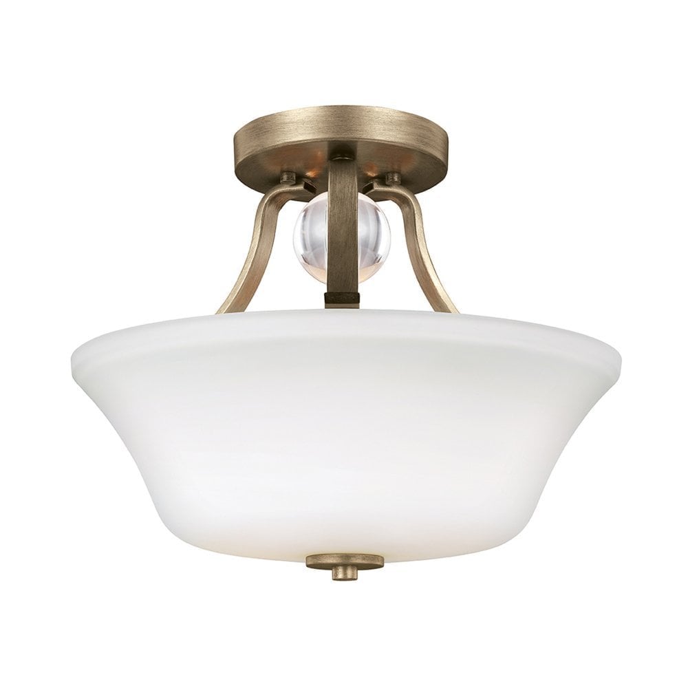 Evington 2 Light Semi-Flush - Sunset Gold