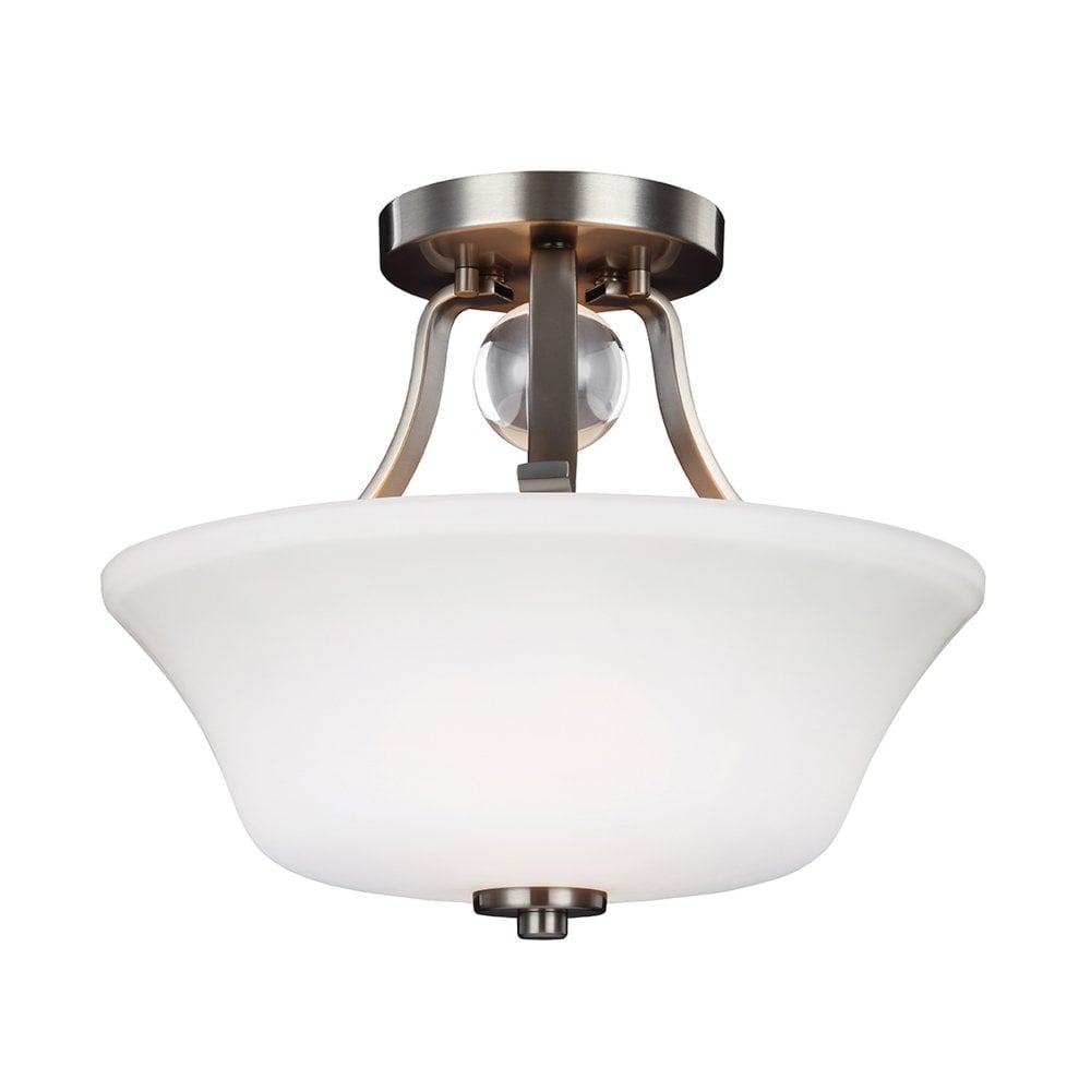 Evington 2 Light Semi-Flush - Satin Nickel