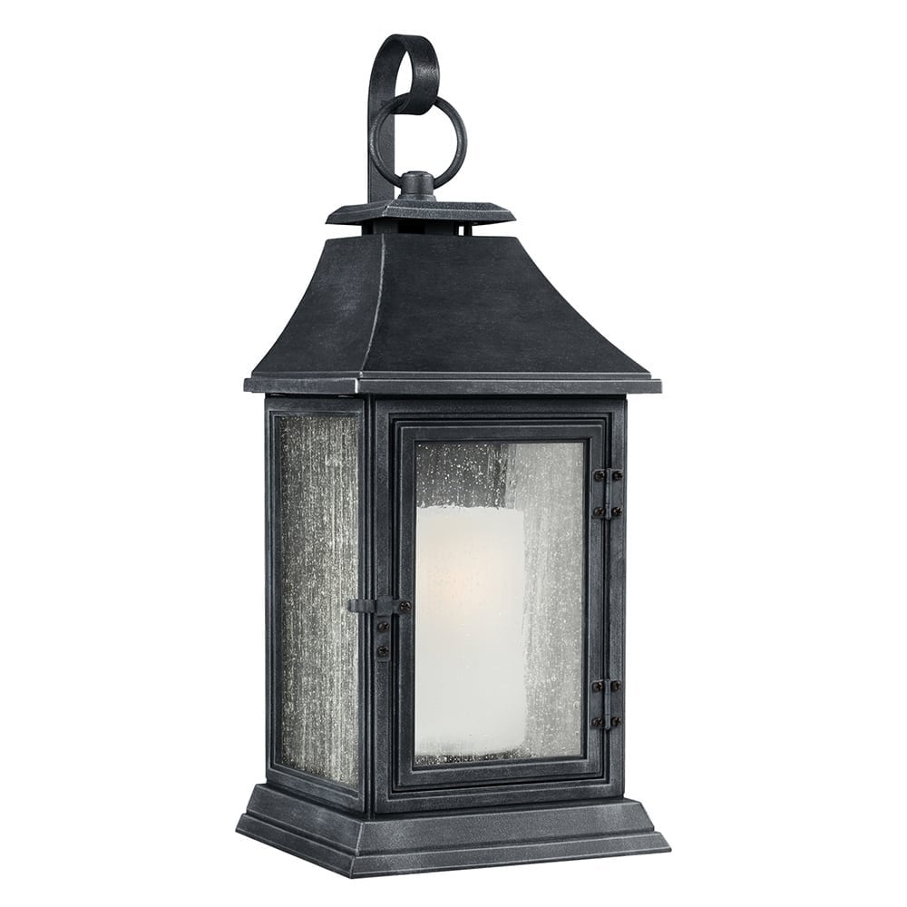 Shepherd Extra Large Wall Lantern Dark Weathered Zinc