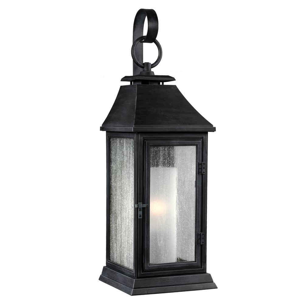 Shepherd Small Wall Lantern Dark Weathered Zinc