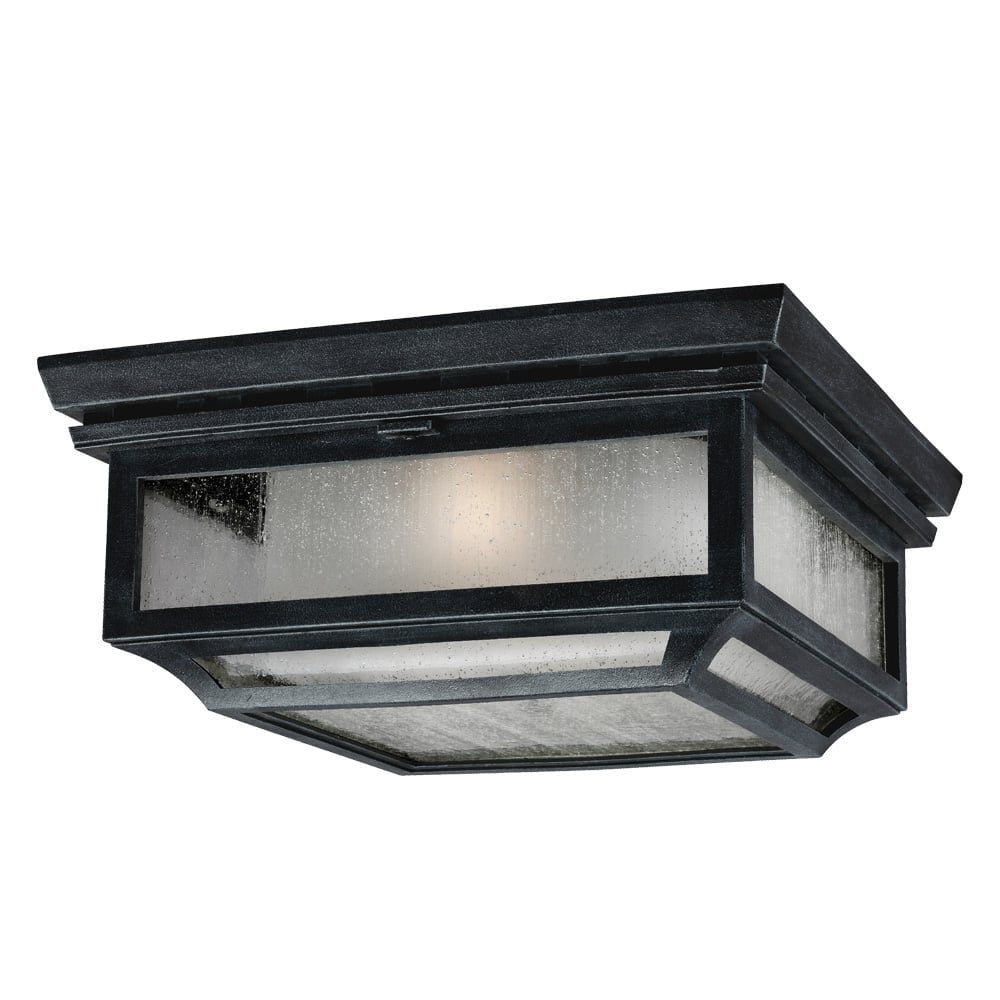 Shepherd 2 Light Flush Mount Ceiling Light Dark Weathered Zinc