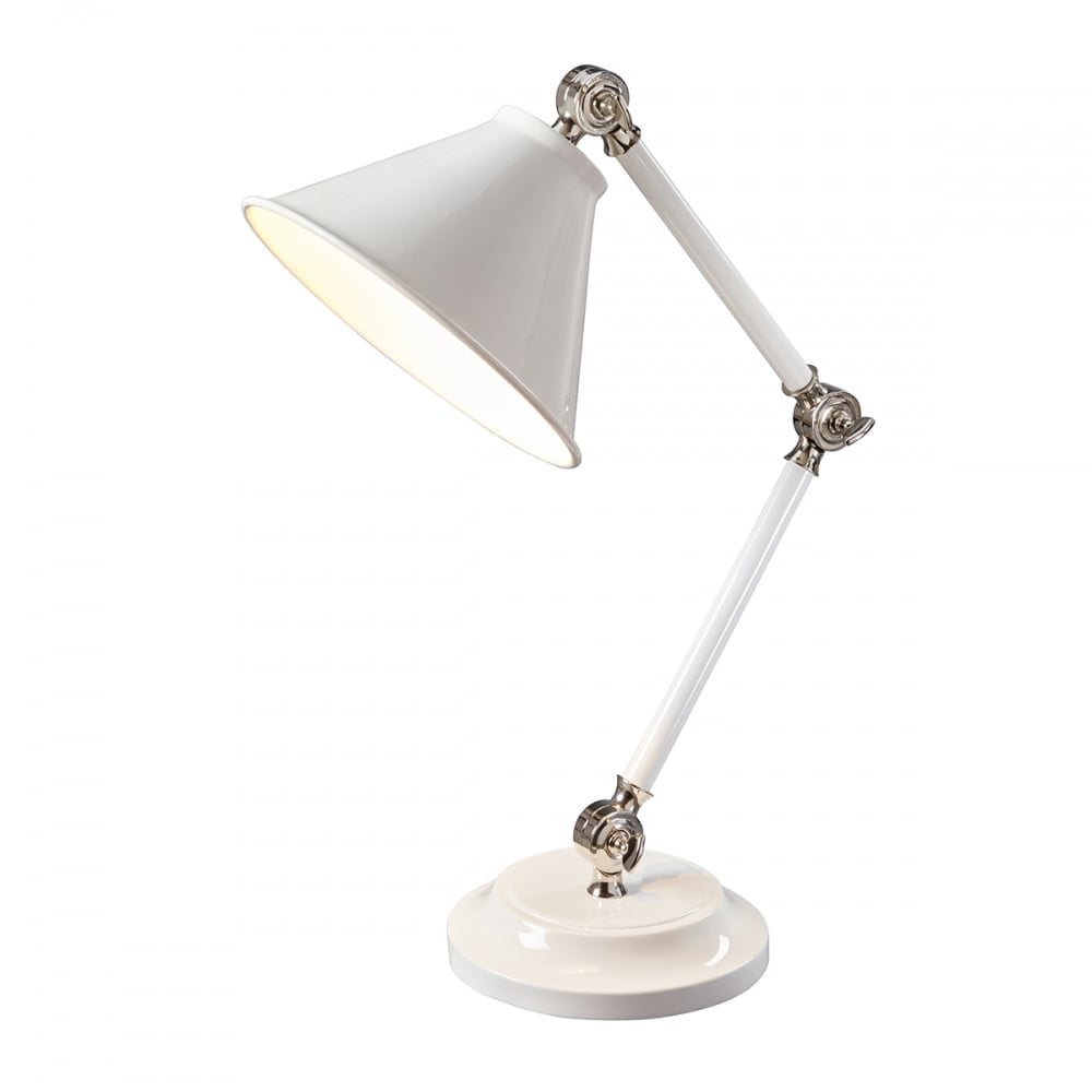 Provence Element Mini Table Lamp White/Polished Nicke