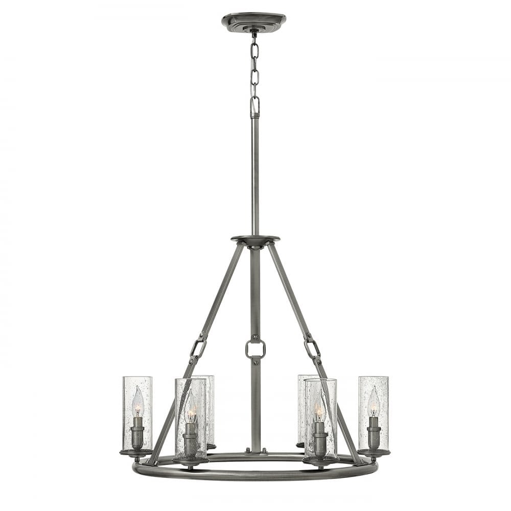 Dakota 6 Light Chandelier Polished Antique Nickel