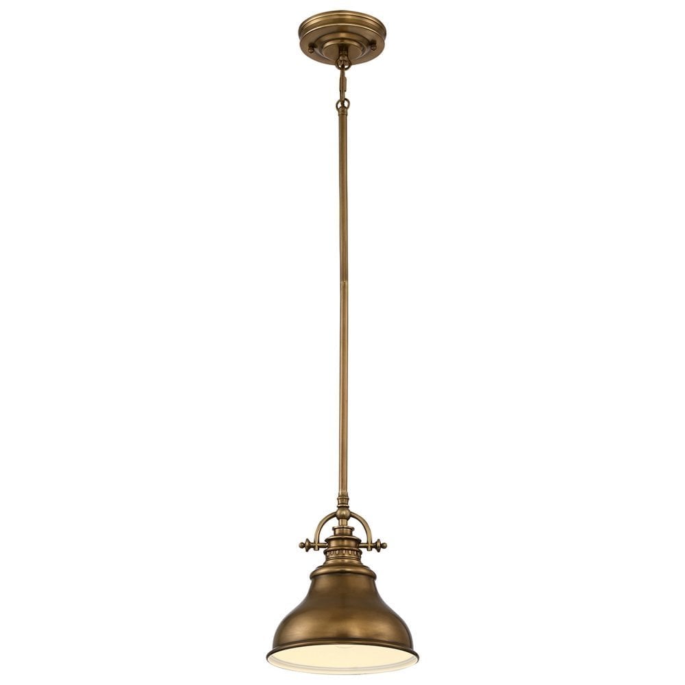 Emery Single Mini Pendant Weathered Brass