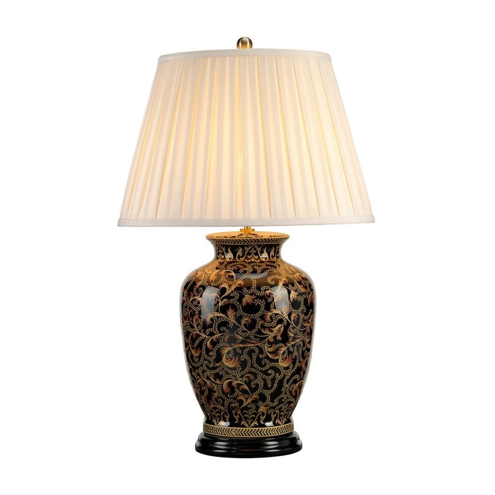 Morris Large Gold and Black Table Lamp - Shade includ