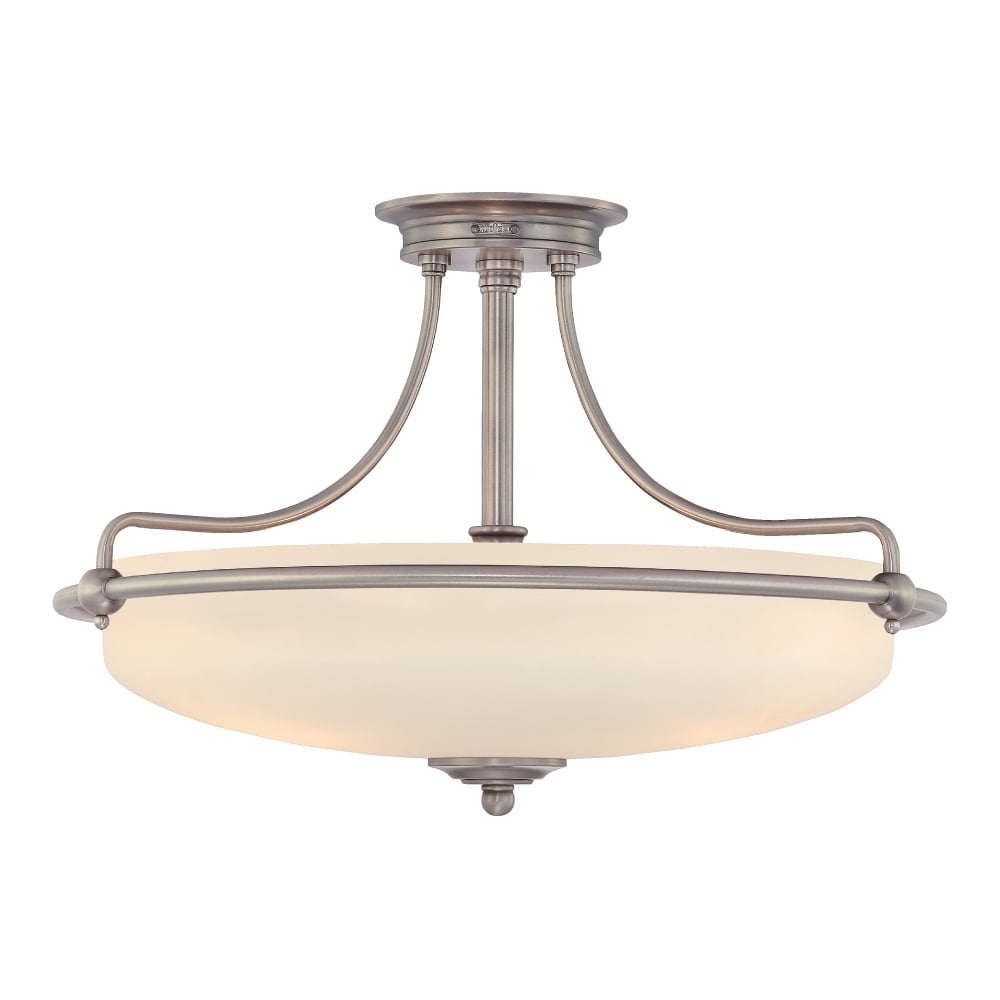 Griffin Semi-Flush Light Antique Nickel