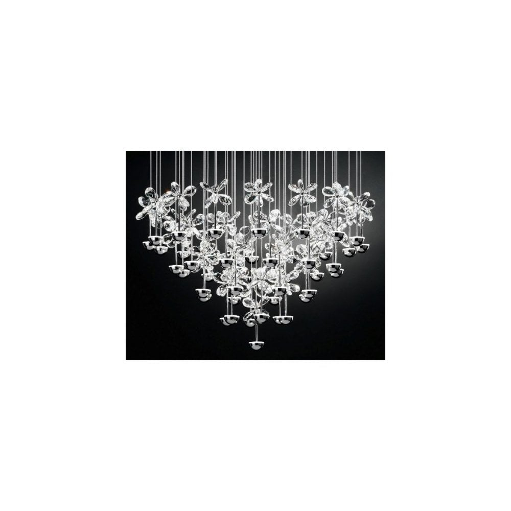 SARACENO Butterfly Crystal Ceiling Pendant Light