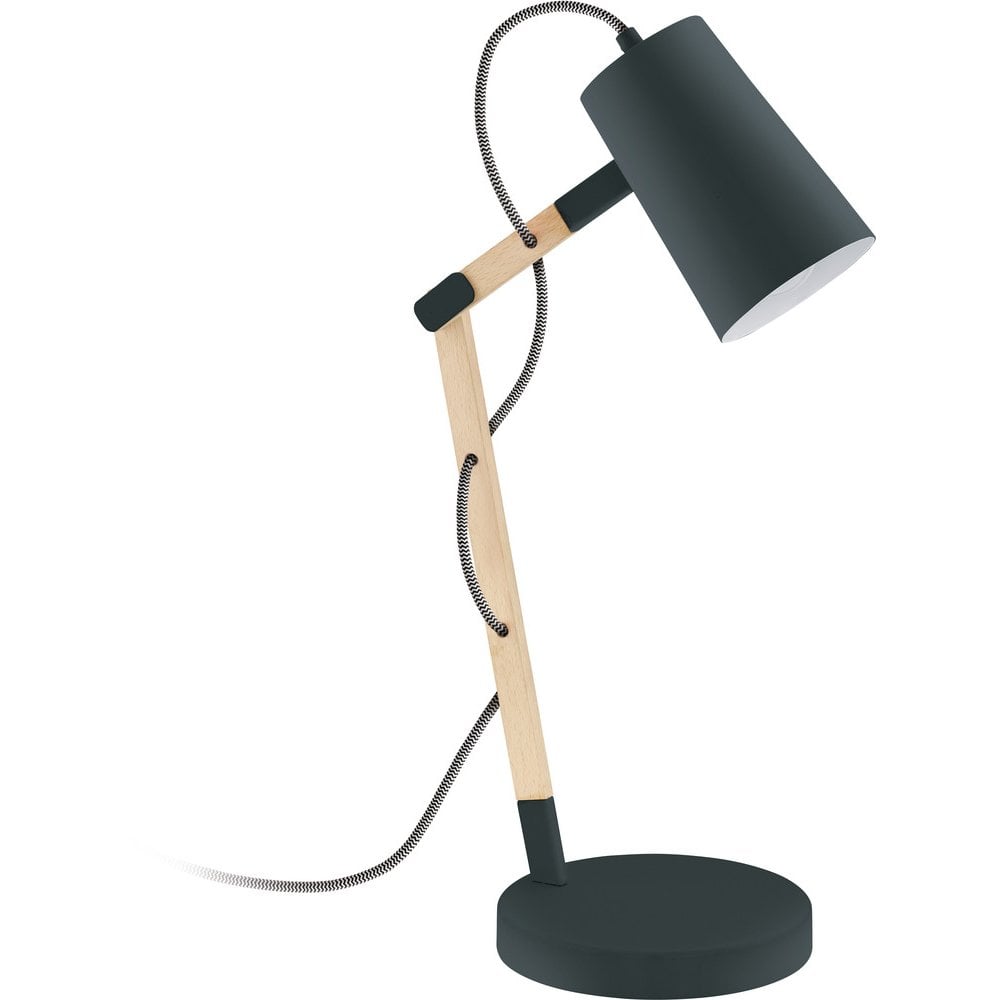 TORONA Wooden Black Desk Lamp