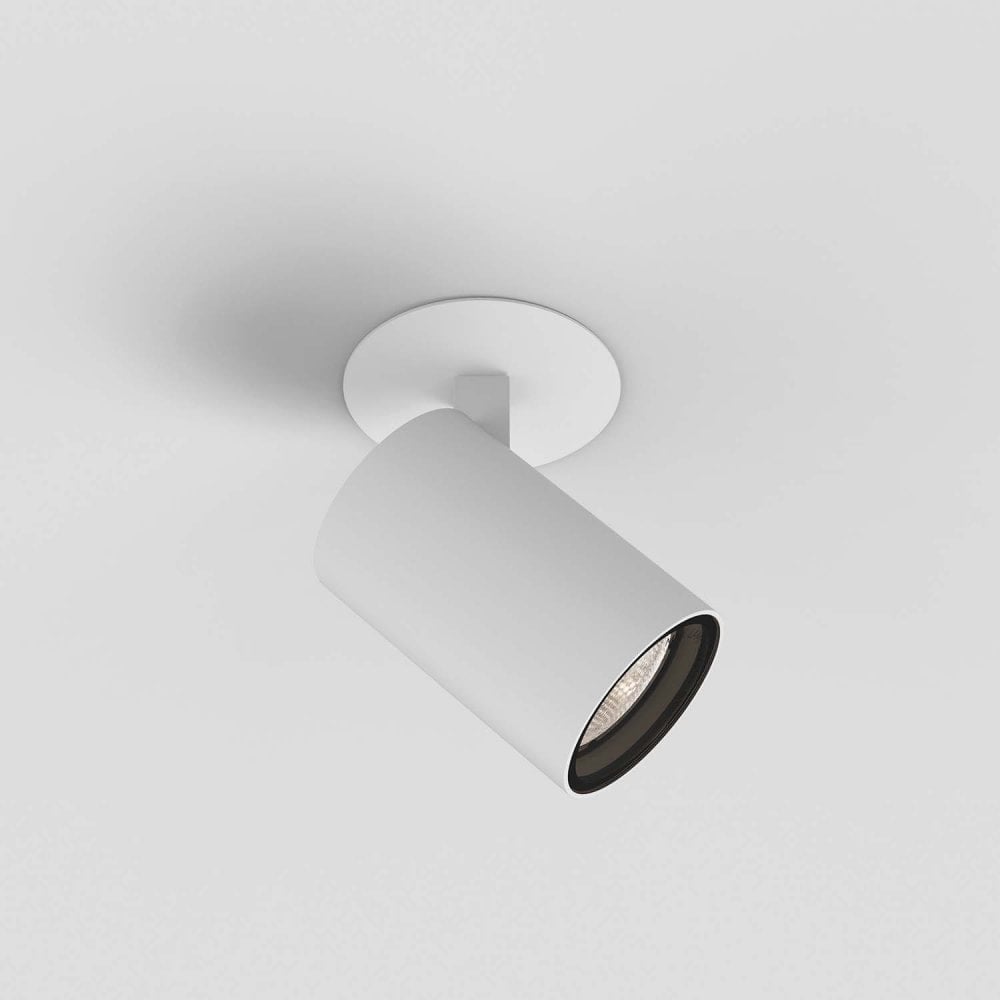 Aqua Recessed Spotlight Matt White Single Ceiling Spotlight