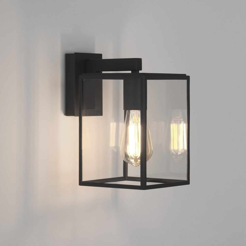 Box Lantern 270 Wall Light Black