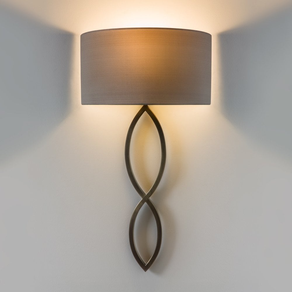 Caserta Modern Tall Bronze Wall Light