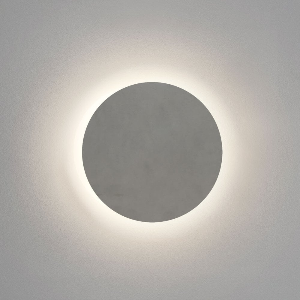 Eclipse Round 300 LED Outdoor Wall Light Concrete