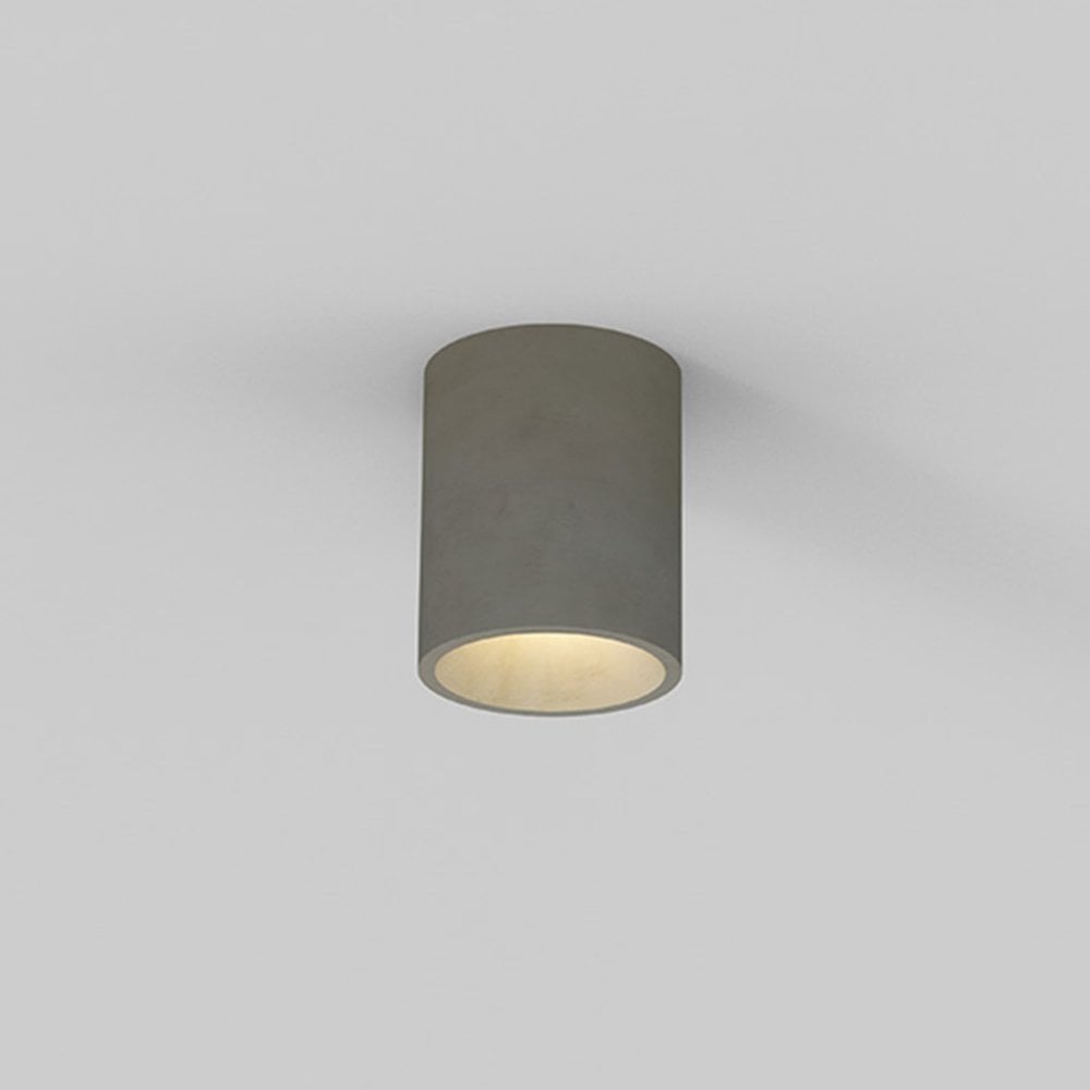 Kos Round Outdoor Ceiling Light Concrete