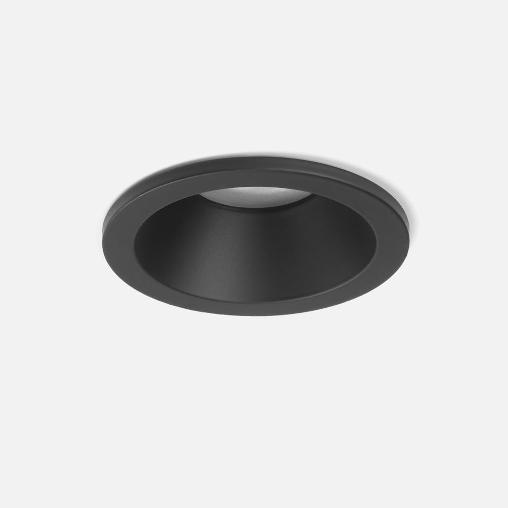 Minima Round Fixed Bathroom Downlight Black