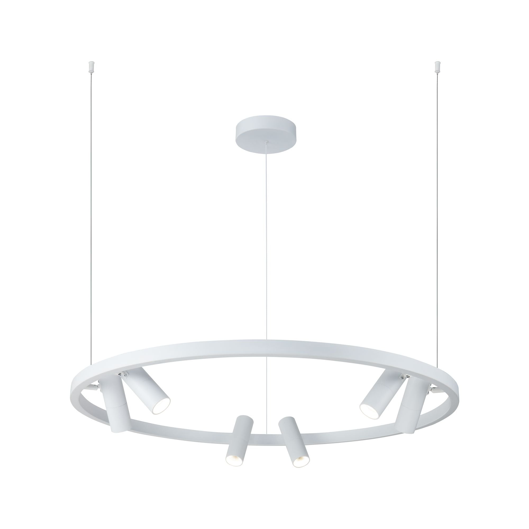 Satellite White Designer Ceiling Pendant Round Light 6 Downlights 42W