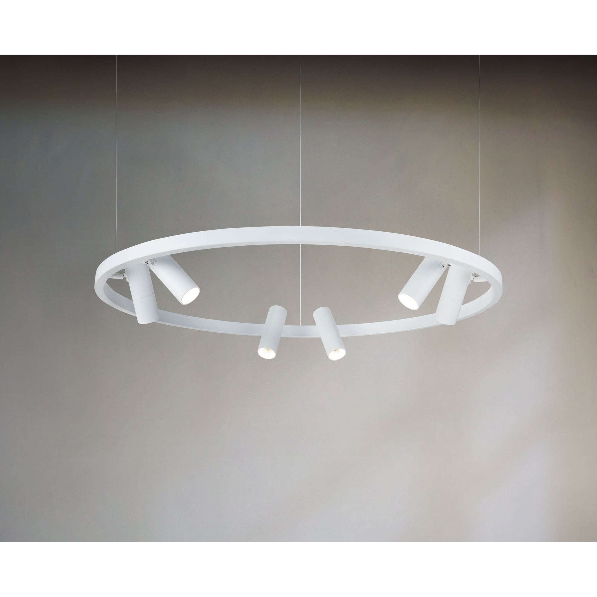 Satellite White Designer Ceiling Pendant Round Light 6 Downlights 42W