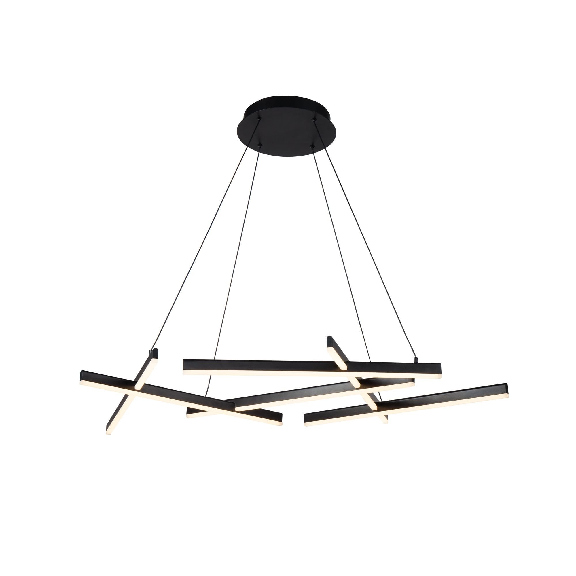 Line Black Contemporary Design Ceiling Hanging Pendant Lights 75W