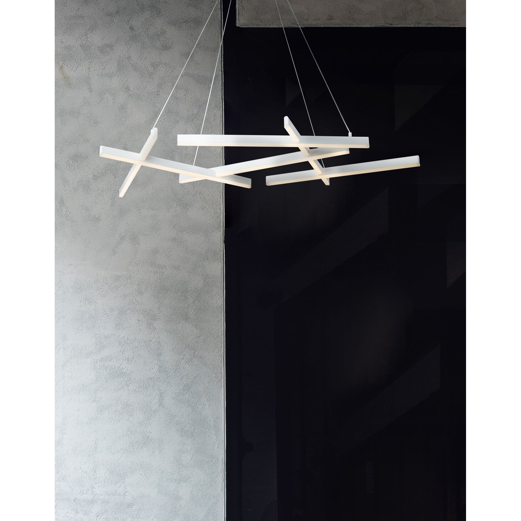 Line White Unique Contemporary Design Ceiling Pendant Light 75W