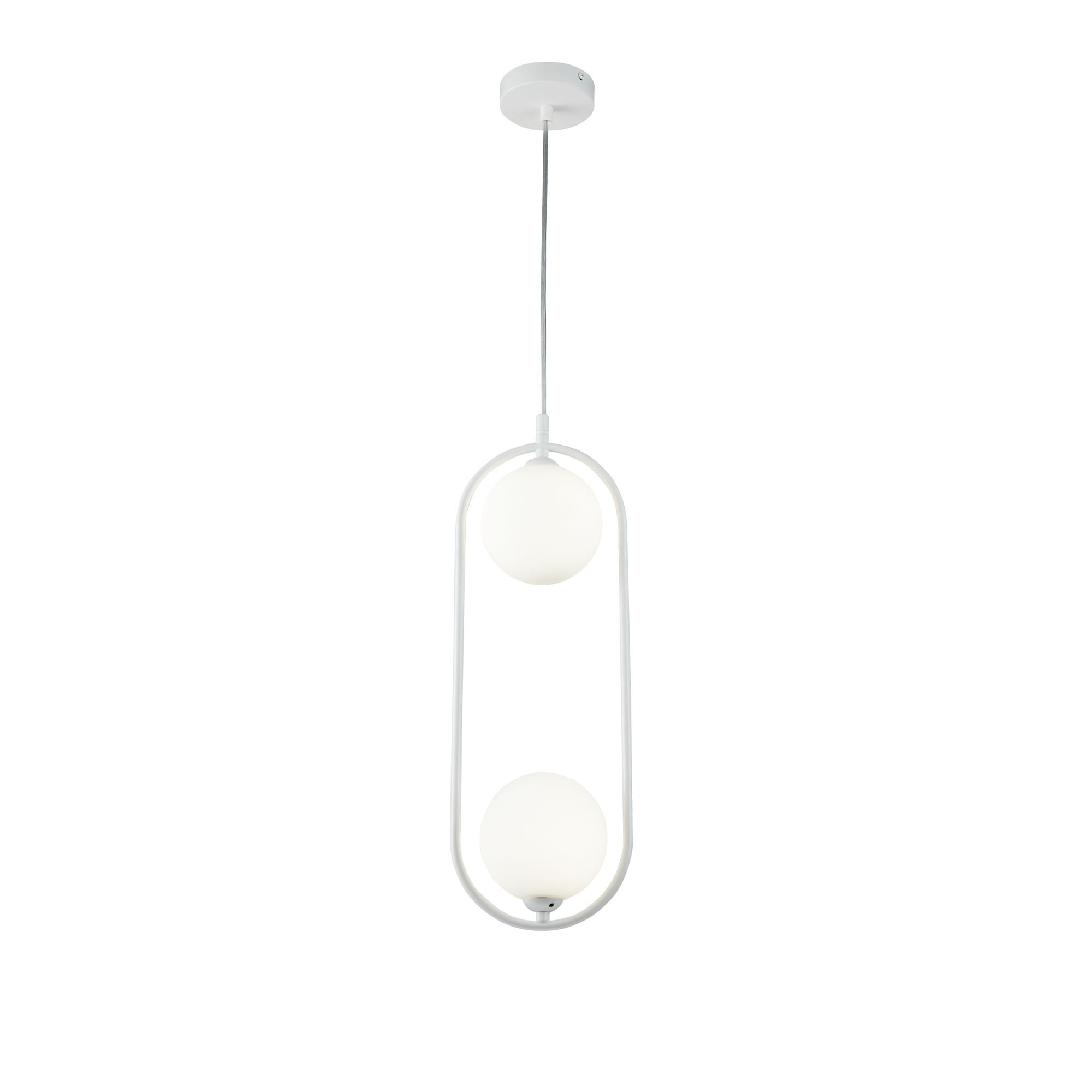 Ring White Pendant Lamp 2 x 25W