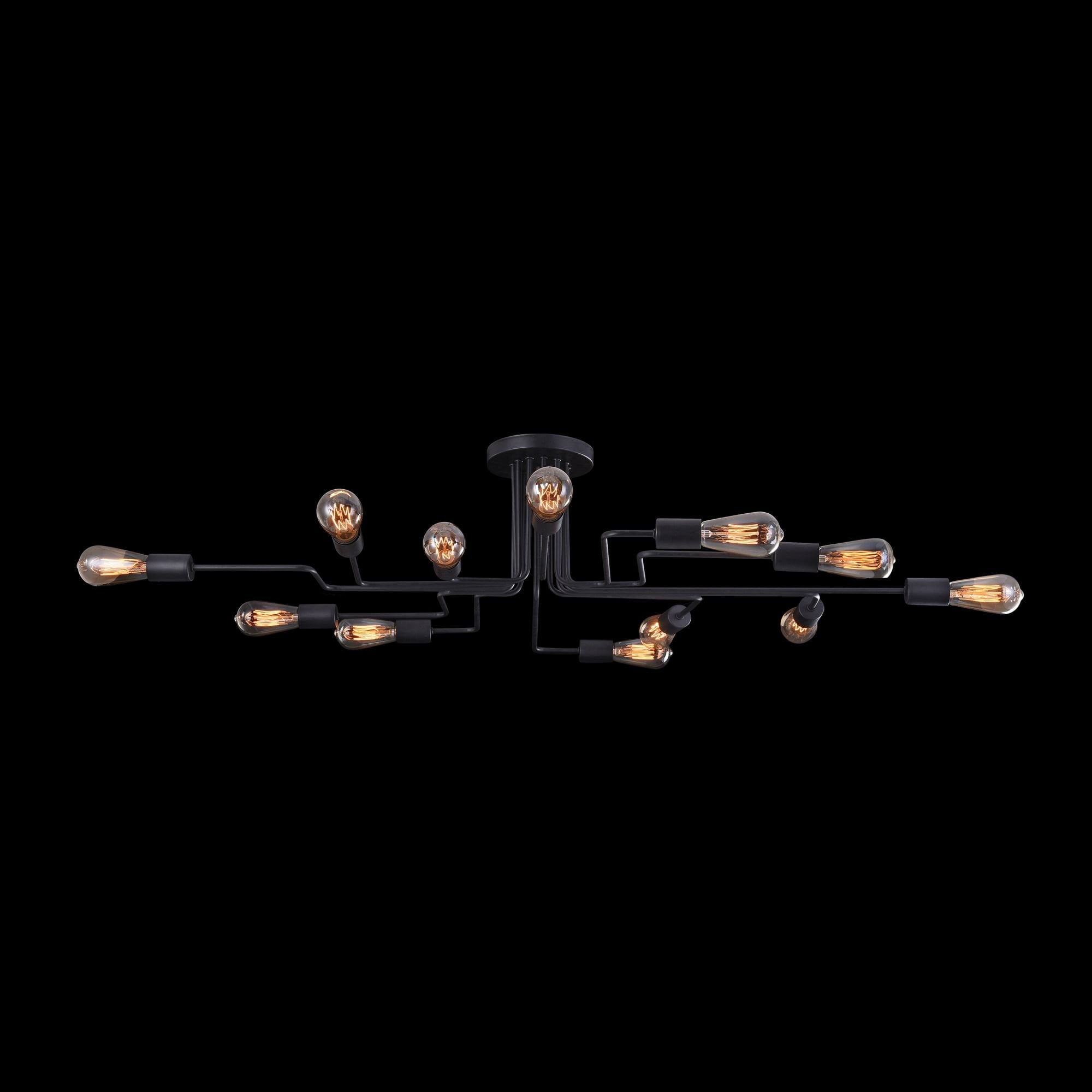 Gilbert Black Ceiling Lamp 12 x 60W