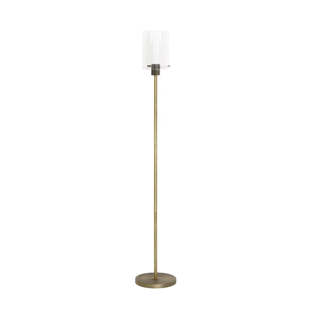 VANCOUVER Traditional Antique Bronze and Glass Floor Lamp