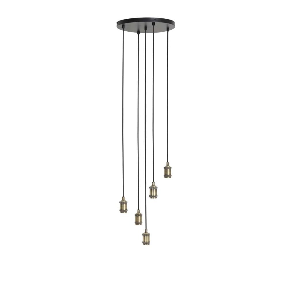 Hanging Pendant Lamp 5L D35xmax145cm Madelin Antique Bronze