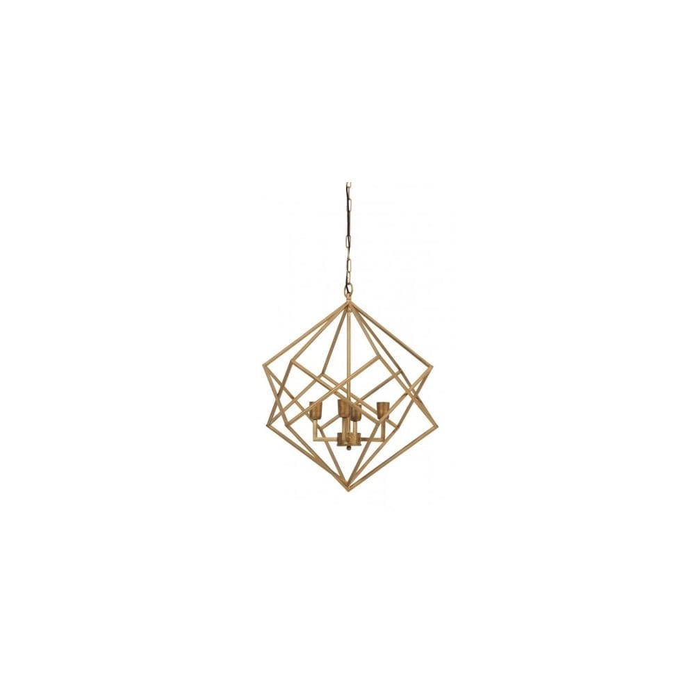 Hanging Lamp 4L 61x68cm Drizella Gold