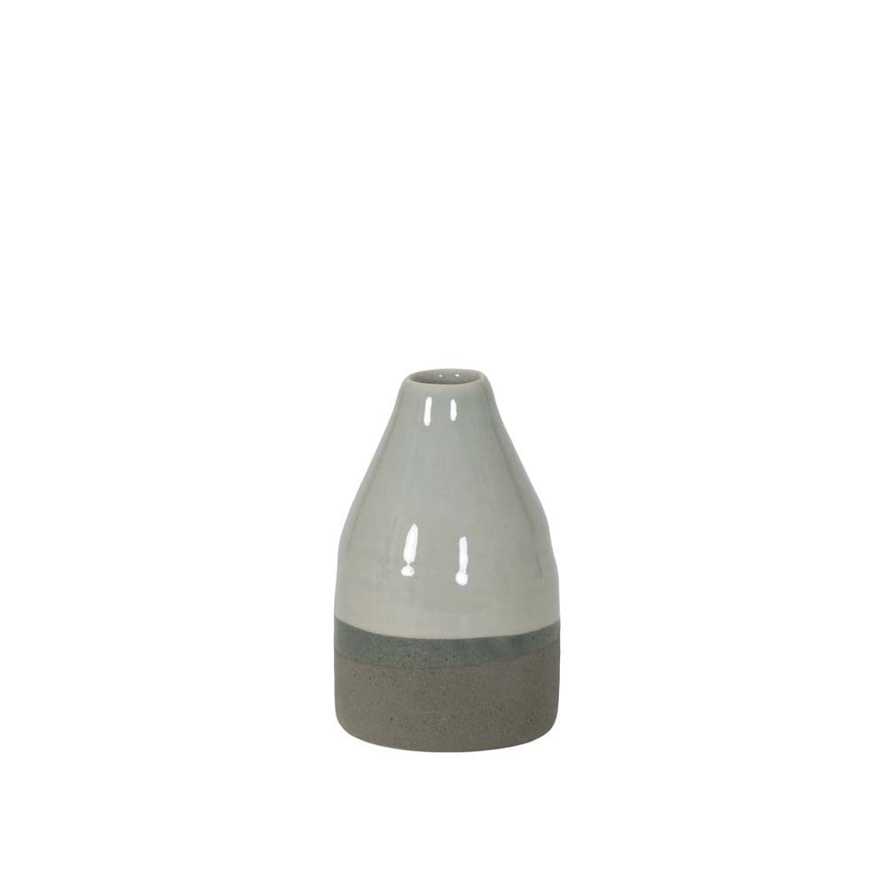 Vase Deco 8x14.5cm Romez Green and Grey