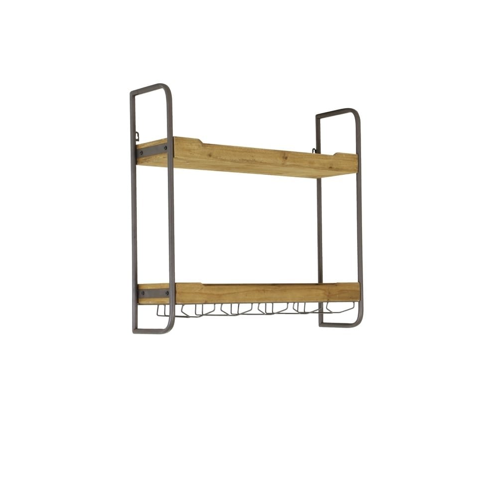 Wall Rack 2 Layers 73x20x69cm Sucre Wood