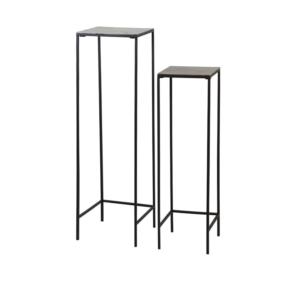 Side Table Set of 2 Max 30x30x120cm Hartsville Dark Brown Bronze