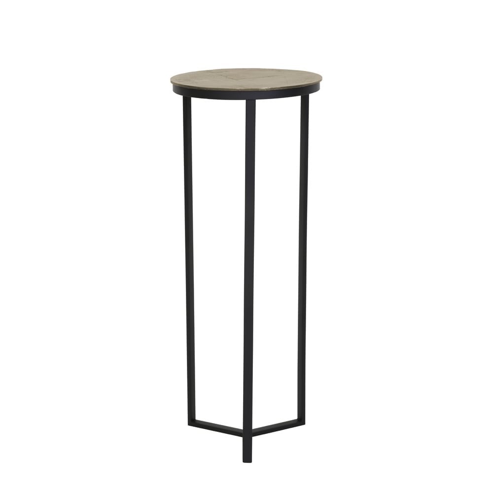 Side Table Pillar 40x100cm Retiro Black and Antique Bronze