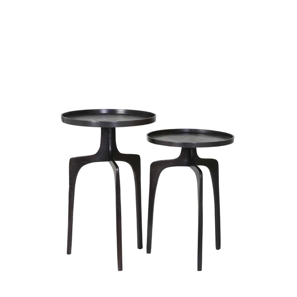 Side Table Set of 2 38x54 and 41x63cm Pano Bronze