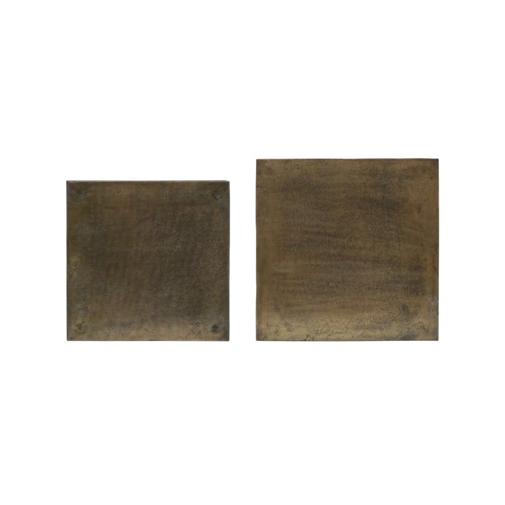 Side Table Set of 2 40x40x45 and 45x45x50cm Banos Antique Bronze