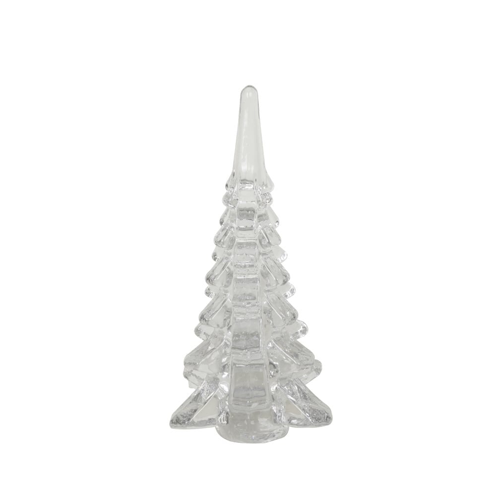 Ornament 12x25cm Christmas Tree Glass Clear