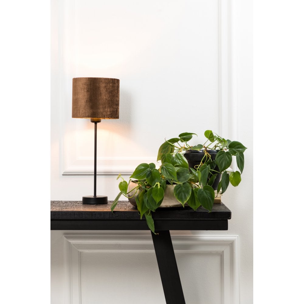 Houston Modern Matt Black Lamp Base, 10x38cm