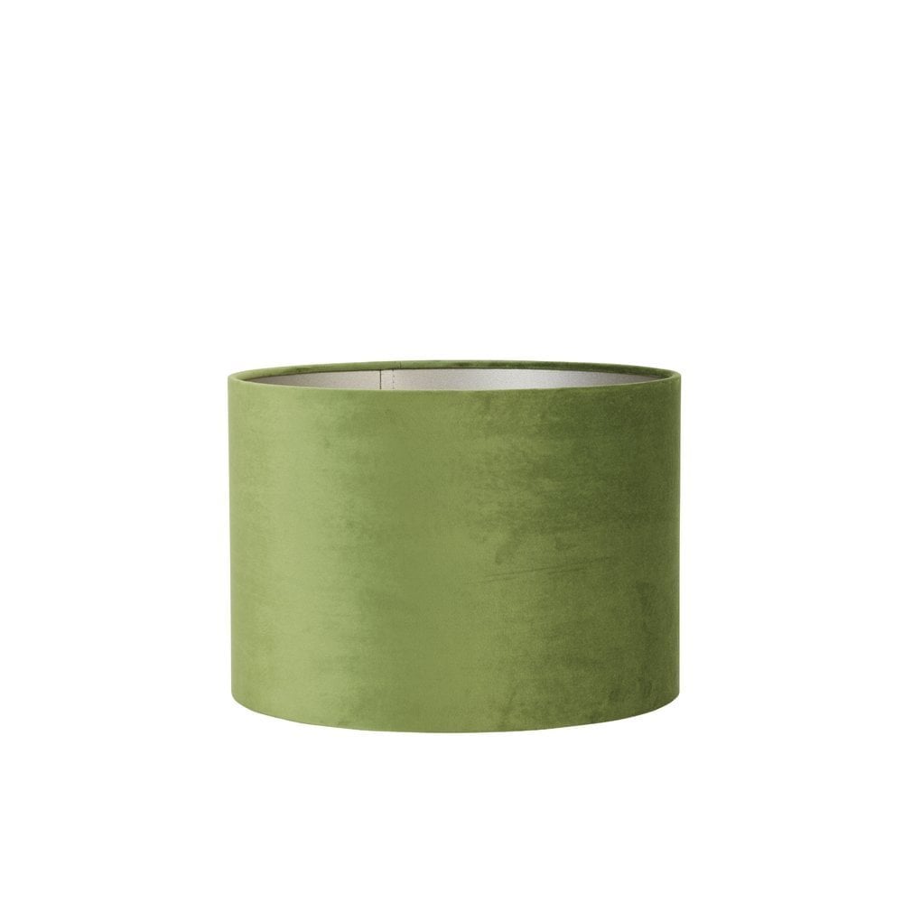 Cylinder Shade 25x25x18cm Velours Olive Green