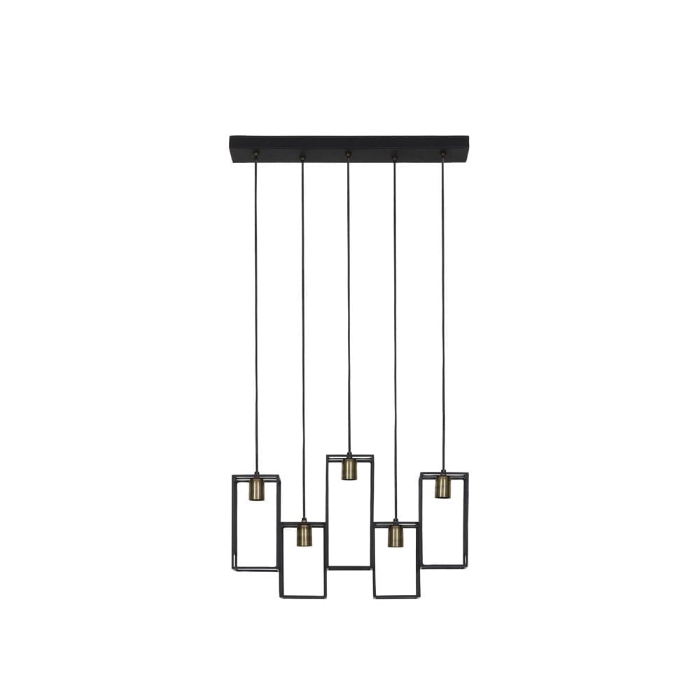 Hanging Lamp 60X15X130 Cm Divera Matted Black