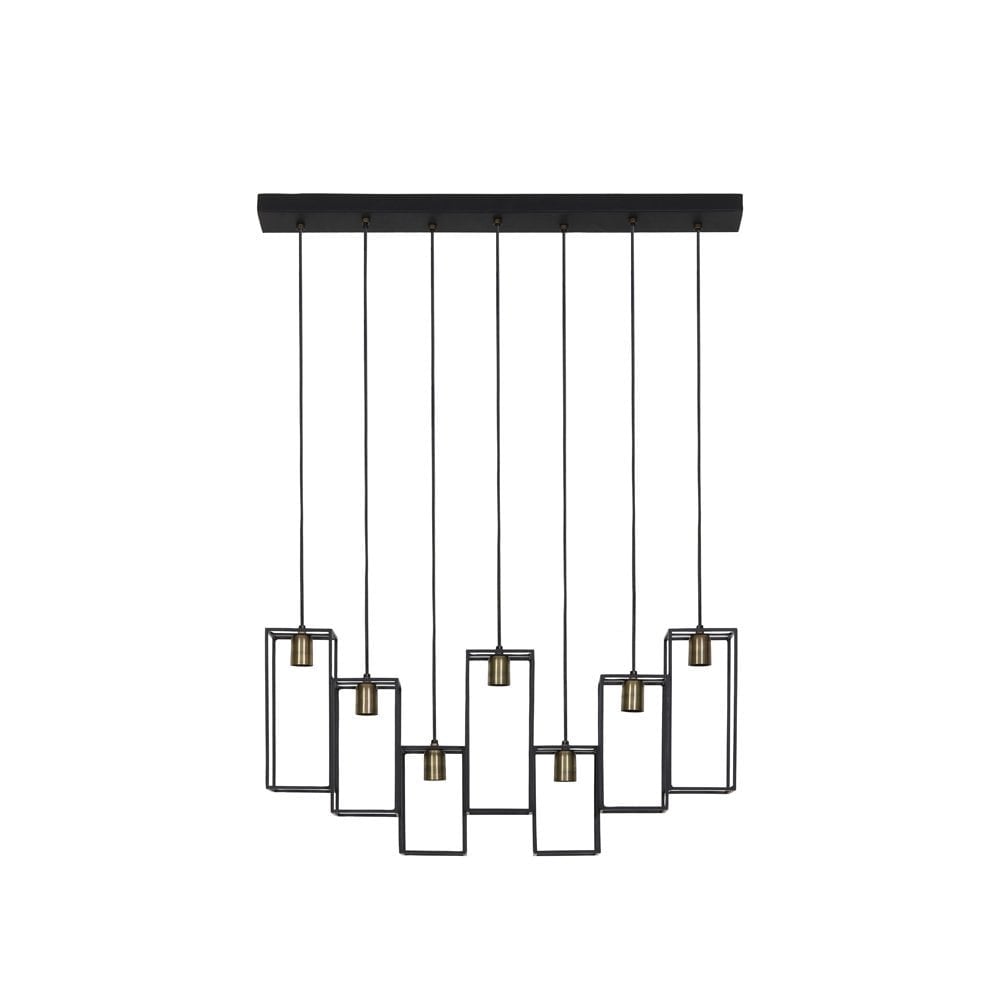 Hanging Lamp 84X15X130 Cm Divera Matted Black