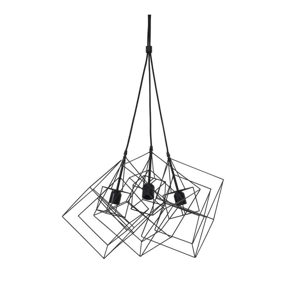 Hanging Lamp 3L 25X25X26 Cm Kubinka Matted Black